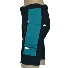 Bermuda 4 Bolsos Preta Laterais Verde Esmeralda - comprar online