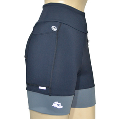 Shortinho 4 Bolsos Preto com Barra Chumbo - Pronta Entrega