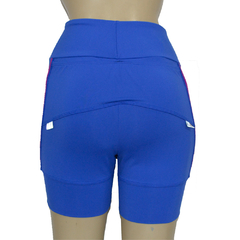 Shortinho 4 Bolsos Azul Royal com Vivo Tonic - Pronta Entrega - corrabem