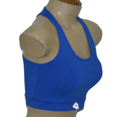 TOP de Corrida com Bolso Azul Royal - corrabem