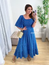 Vestido Marina Poá Azul - comprar online