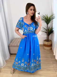 Vestido Pâmela Azul - comprar online