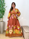 LINHA PREMIUM-Vestido Isabela Arara Marrom - comprar online