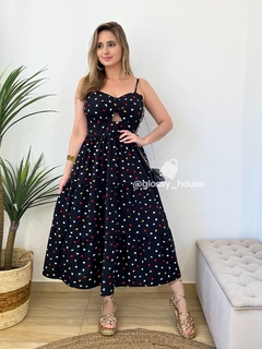 Vestido Laura Corações Preto