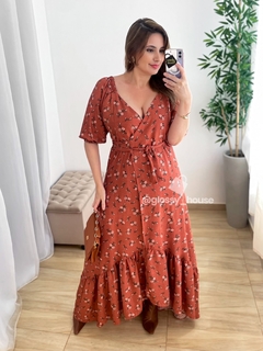 Vestido Transpassado Carola Floral - loja online