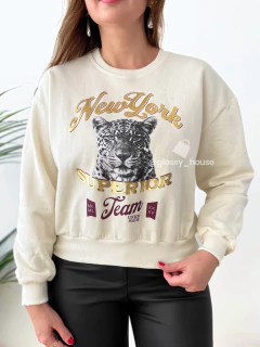 Moletom Onça Creme - comprar online