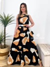 Vestido Grace Preto Geométrico