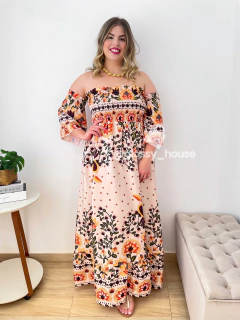 Vestido Maju Floral Creme