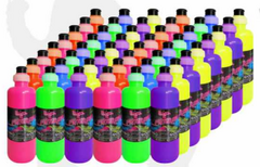 Pintura líquida flúo en botella x250ml (colores surtidos) x1 unidad