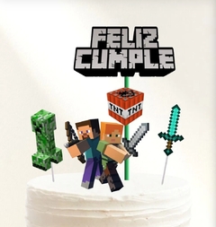 Topper silueta Minecraft - comprar online