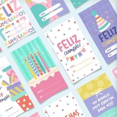 Tarjeta feliz cumpleaños modelos surtidos x1 unidad - comprar online