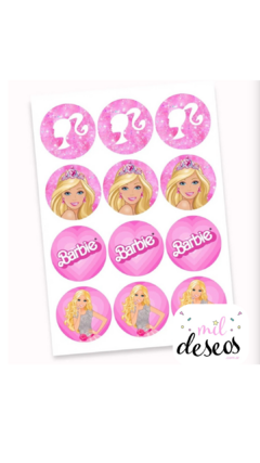 Sticker barbie x12 unidades - comprar online