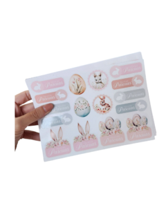 Sticker pascuas vintage x12 unidades - comprar online
