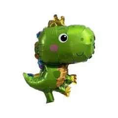 Globo dino corona verde 70cm aprox en internet