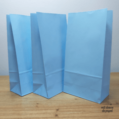 Bolsita de papel celeste pastel x10 unidades
