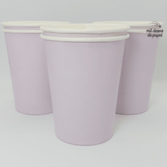 Vaso lila liso pastel x10 unidades