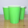 Vaso verde liso laminado x6 unidades