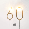 Vela chispitas números dorados