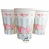 Vaso vintage floral aqua x10 unidades