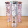 Botella Glitter tapa diamante 650ml (2 colores a elección)