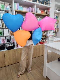 Globo corazón o estrella flúo (elegir opción) - comprar online