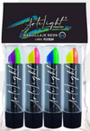 Labial flúo combinado x4 unidades