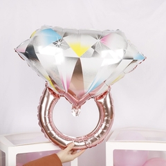 Globo anillo de boda grande, 68cm aprox. (2 opciones de color)