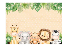 Individuales de papel animalitos safari x10 unidades (29cmx40cm)