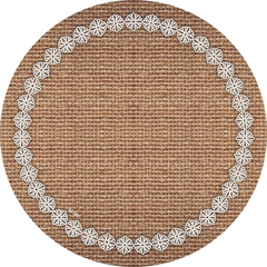 Plato de sitio de papel arpillera (bella stampa) x24 unidades - comprar online