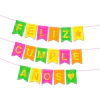 Banderín feliz cumpleaños flúo