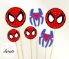 set x9 Toppers spiderman (superhéroe)