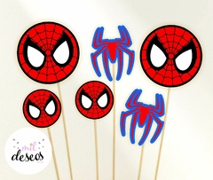 set x9 Toppers spiderman (superhéroe)