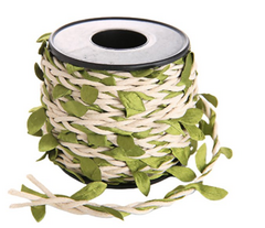 Hilo de yute con hojitas x10mts (3 opciones de color a elegir) - mildeseosdepapel