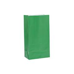 Bolsita de papel verde oscuro x10 unidades