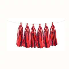 Guirnalda de borlas roja para armar - comprar online
