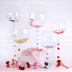 Globo burbuja cristal x1 unidad (no incluye confetti ni relleno) 6 opciones de medidas