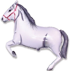 Globo caballo 80cm aprox. (Color marrón, negro o blanco) - comprar online