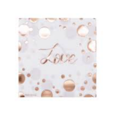 Servilleta lunares "love" gold rosé x12 unidades - comprar online