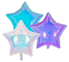 Globo estrella iridiscente blanca 45cm aprox. en internet