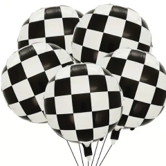 Globo a cuadros carrera 45cm aprox x1 unidad