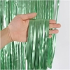 Cortina de flecos verde matte