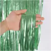 Cortina de flecos verde matte