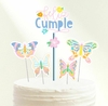 Topper silueta Mariposas pastel