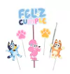 Topper silueta Bluey rosa