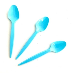 Cuchara pastel de plástico descartables x10 unidades (del mismo color). Rosa, celeste, cristal en internet