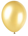 Globo dorado perlado 10" x5 unidades