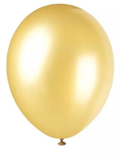 Globo dorado perlado 10" x5 unidades