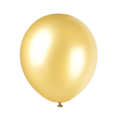 Globo dorado perlado 12" x5 unidades