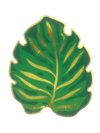 Plato hoja de palmera grande 24cm x6 unidades