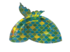 Plato cola de sirena iridiscente 17cm x6 unidades